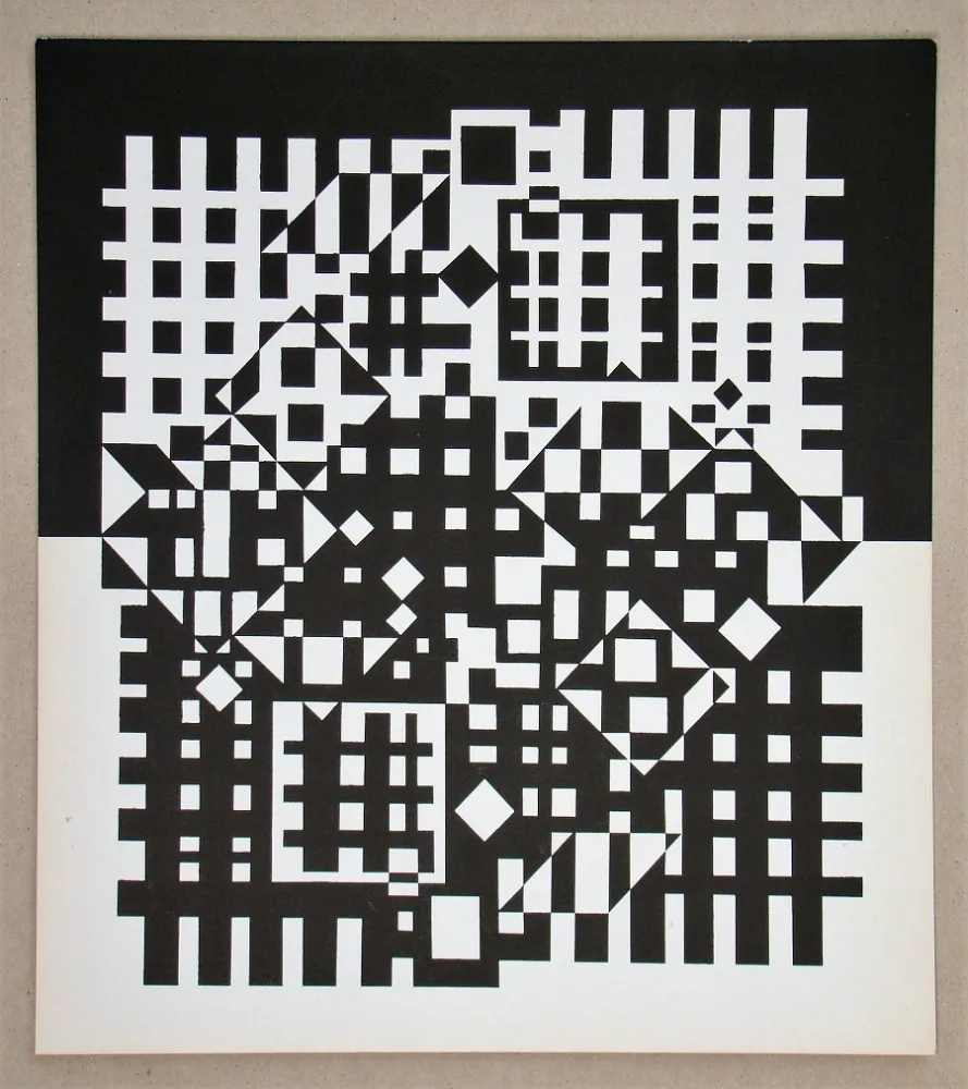 Zeefdruk Vasarely - Pilich I.- 1966