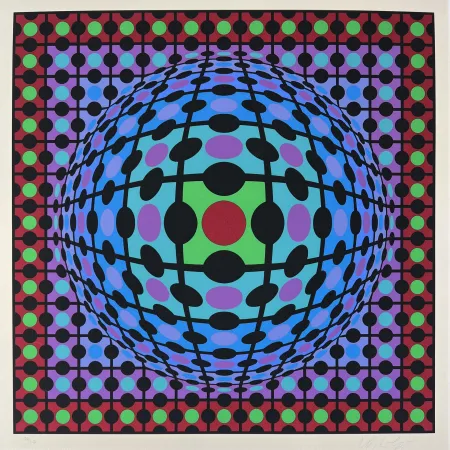 Zeefdruk Vasarely - Procion 3