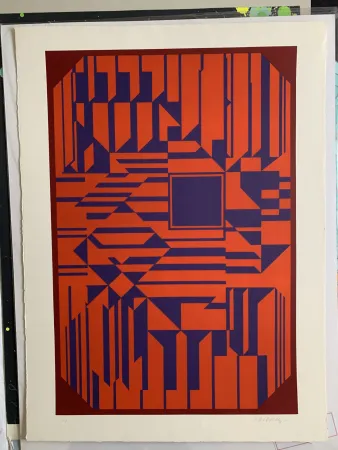 Zeefdruk Vasarely - Samos