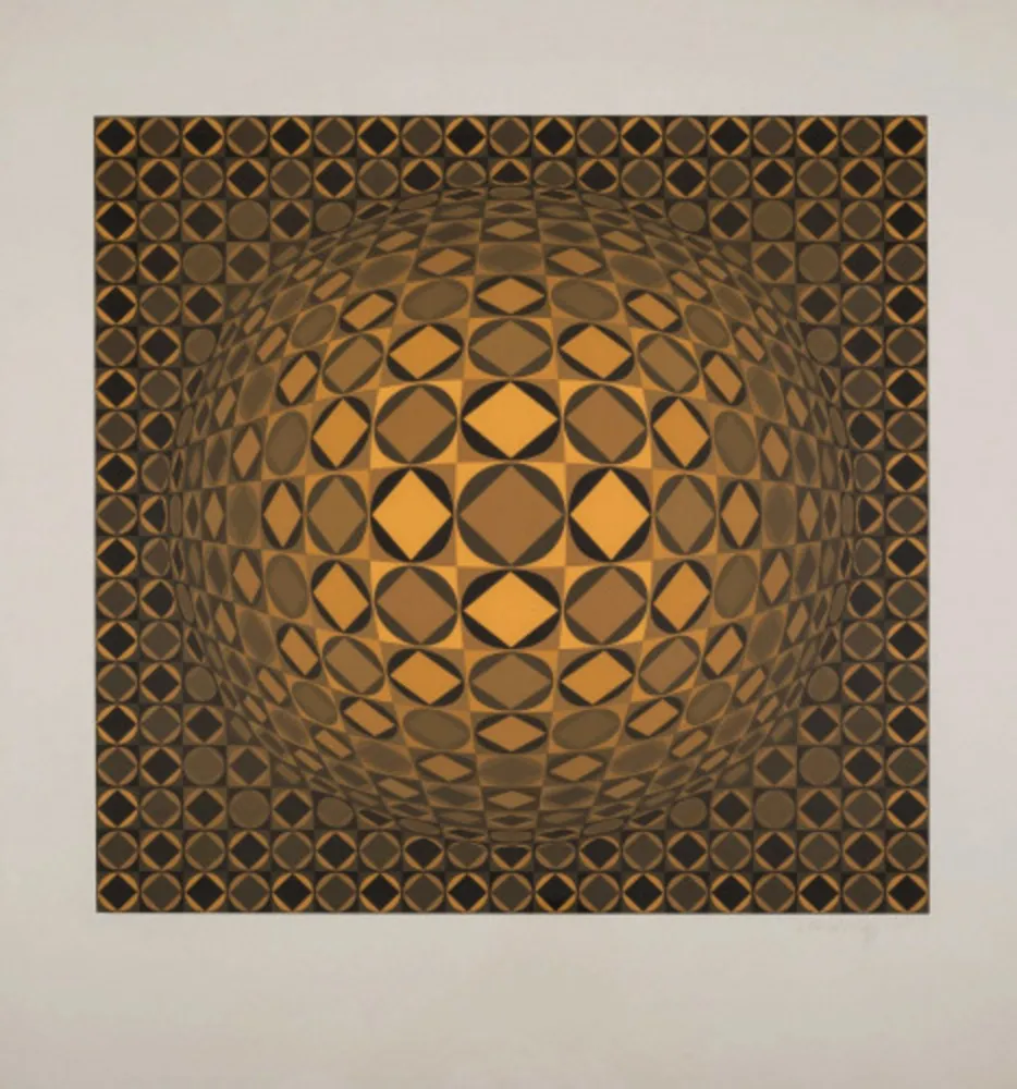 Zeefdruk Vasarely - Sann (Benavides 891)