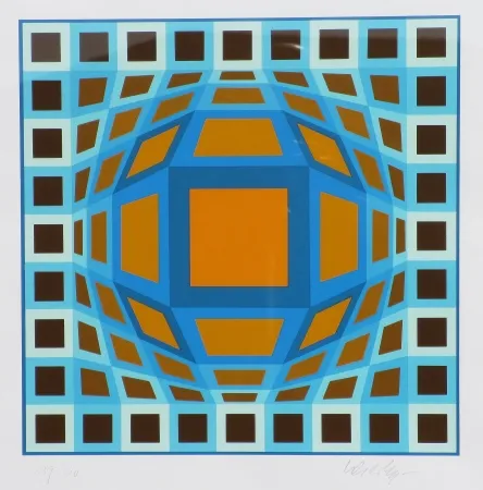 Zeefdruk Vasarely - Sans titre