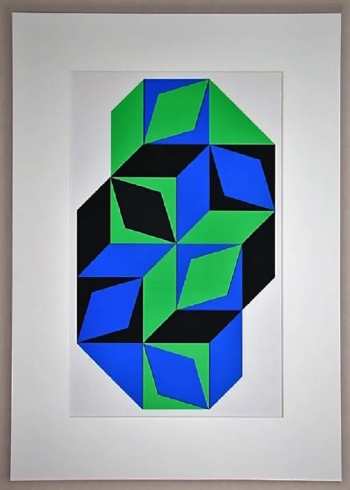 Zeefdruk Vasarely - Sans titre