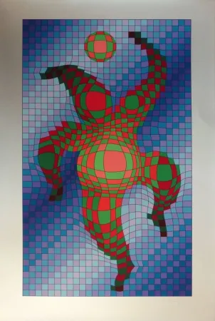 Zeefdruk Vasarely - Sans titre 