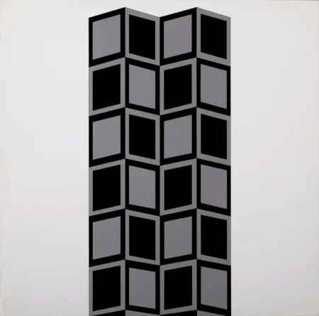 Zeefdruk Vasarely - Säule HK (Detail), 1967 - Very scarce!