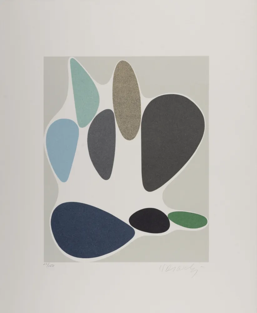Lithografie Vasarely - Sauzon, 1972 - Hand-signed