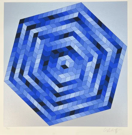Zeefdruk Vasarely - Sette