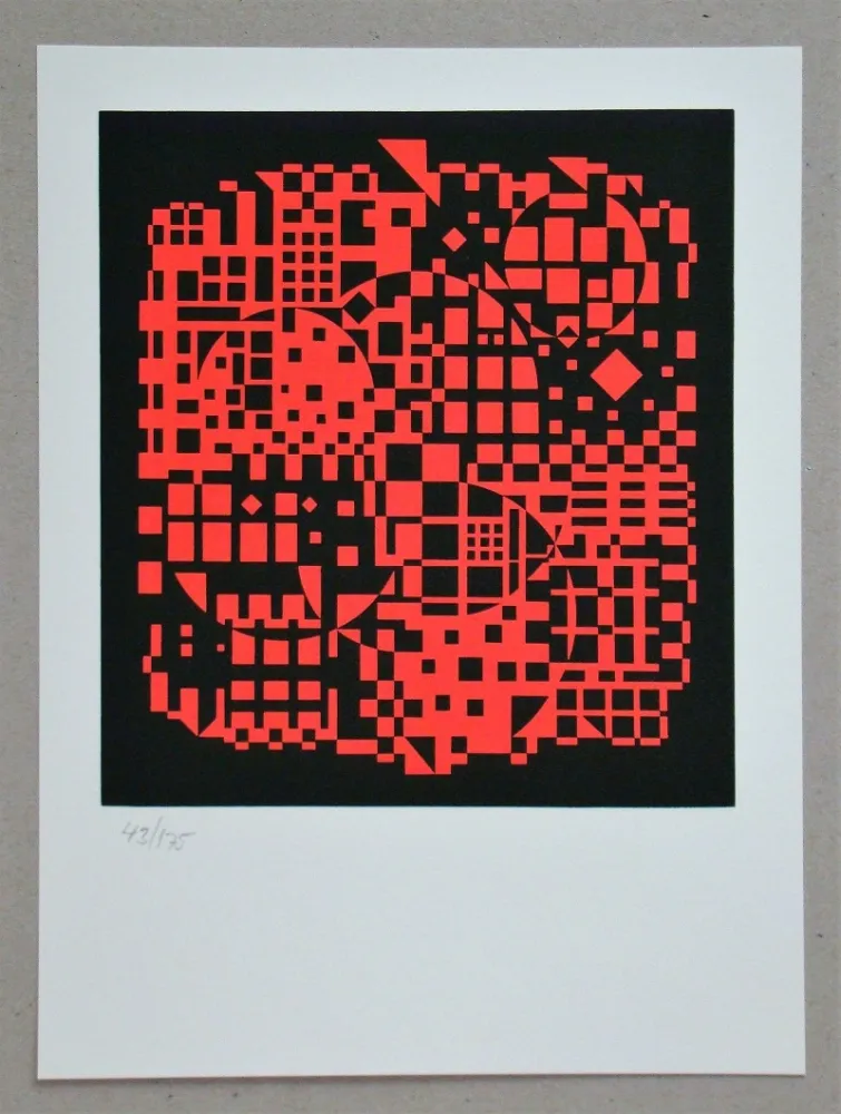 Zeefdruk Vasarely - Sikkaso