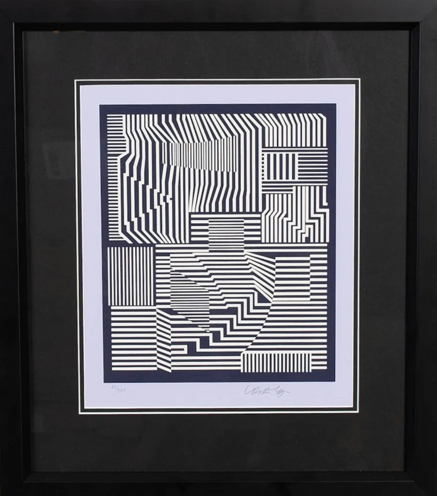 Zeefdruk Vasarely - Sin titulo I