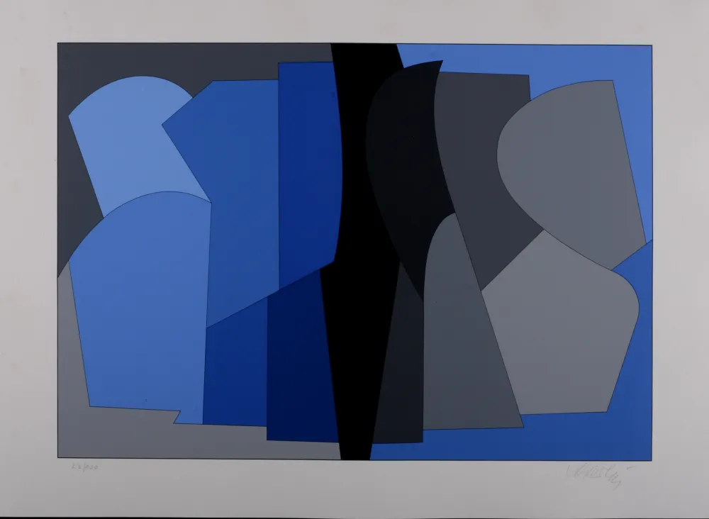 Zeefdruk Vasarely - Siris Kek