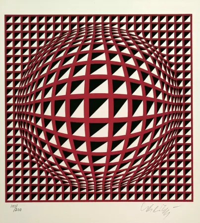Zeefdruk Vasarely - Terz liten