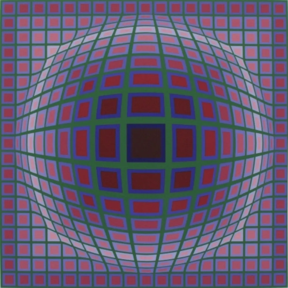 Zeefdruk Vasarely - Titan A