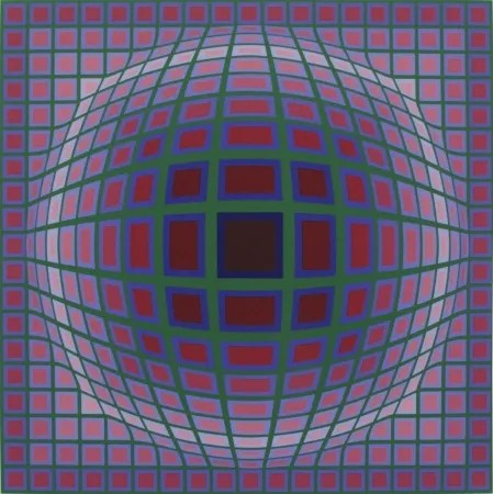 Zeefdruk Vasarely - Titan A