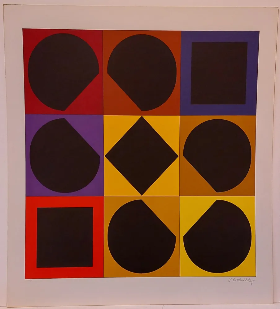 Zeefdruk Vasarely - Topaze