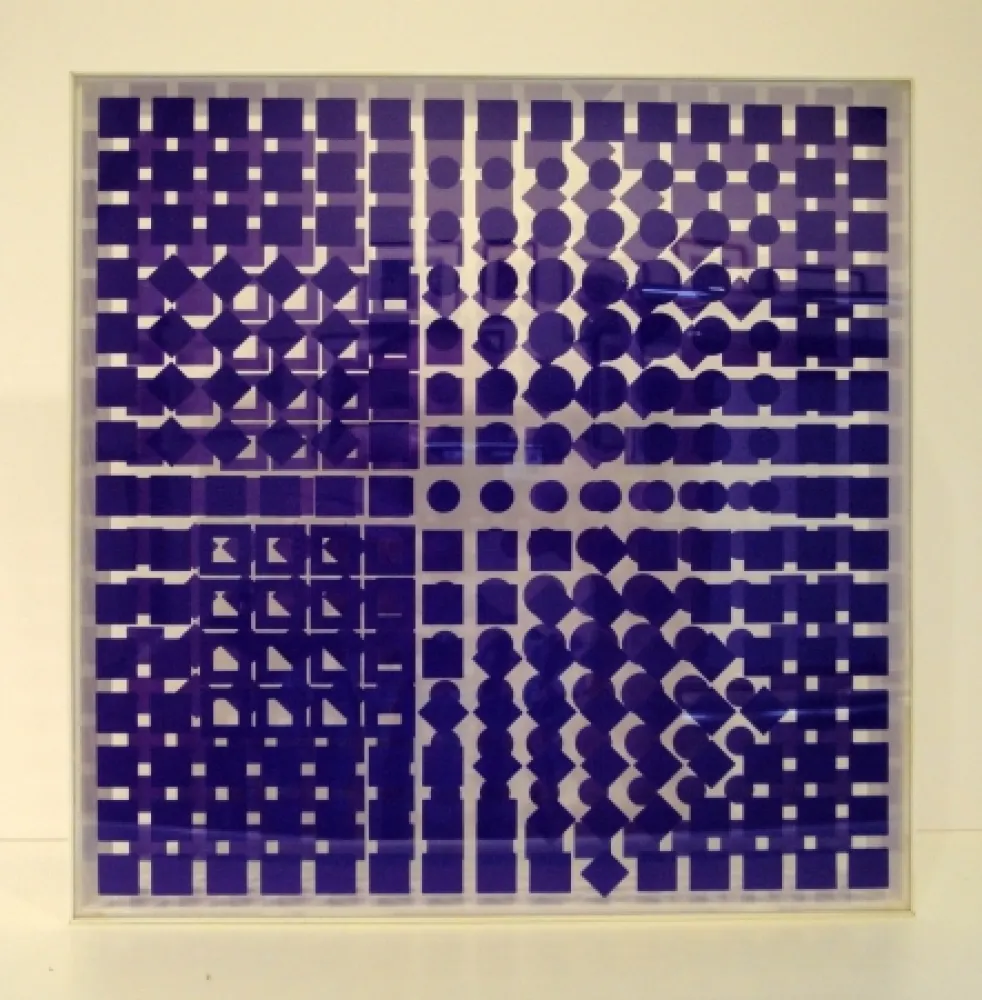 Zeefdruk Vasarely - Transparences: Tsillag