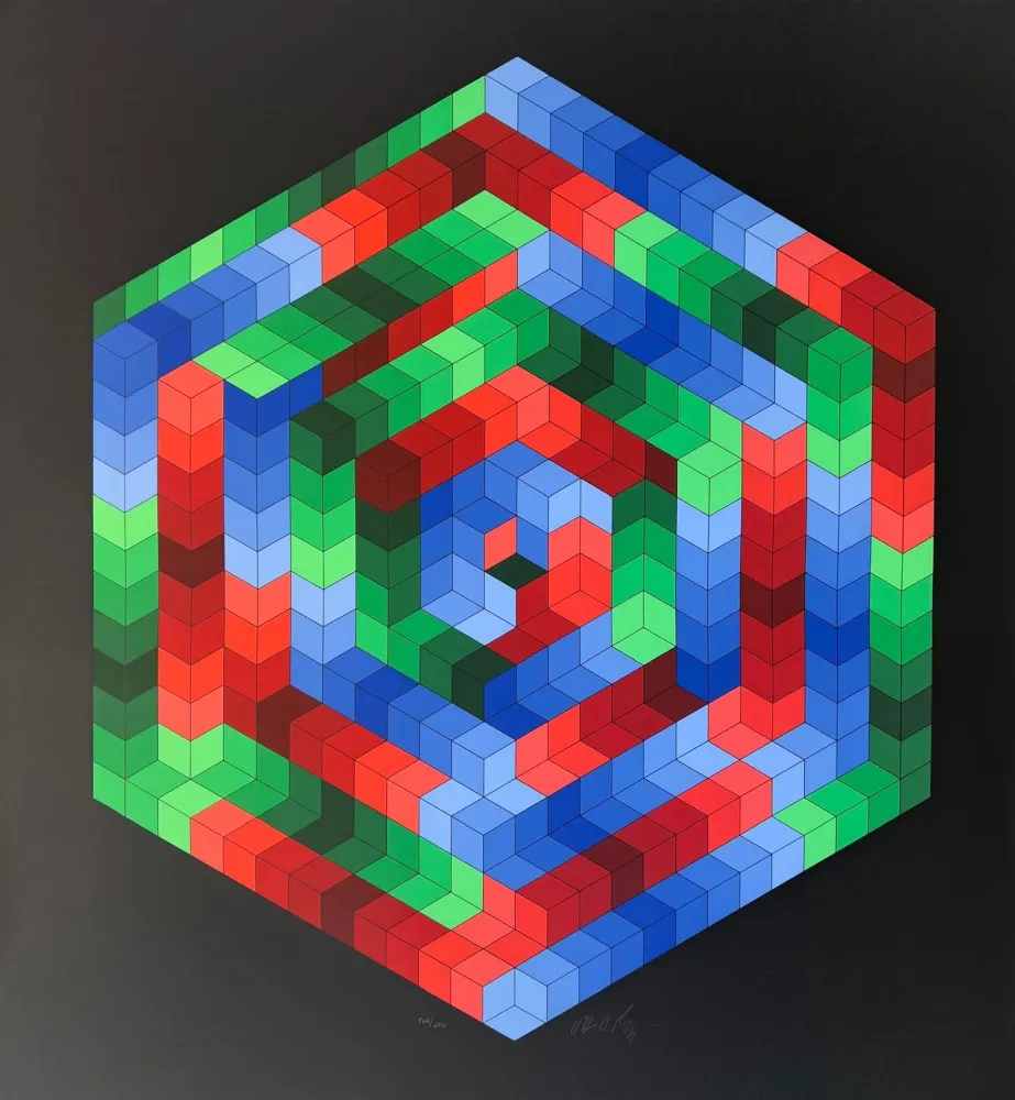 Zeefdruk Vasarely - Tsiga 