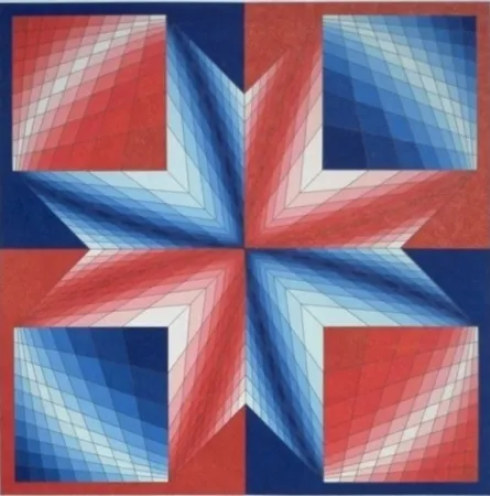 Lithografie Vasarely - Tsillag