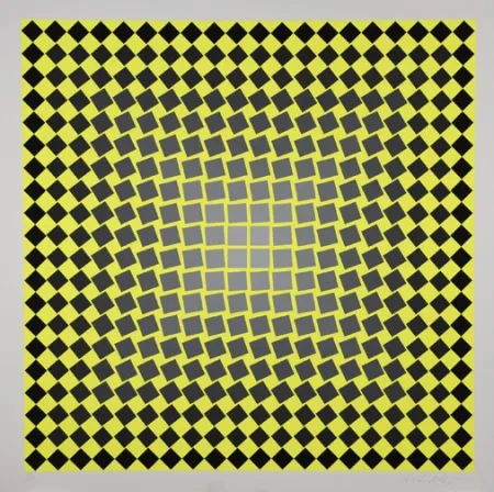 Zeefdruk Vasarely - Unitled