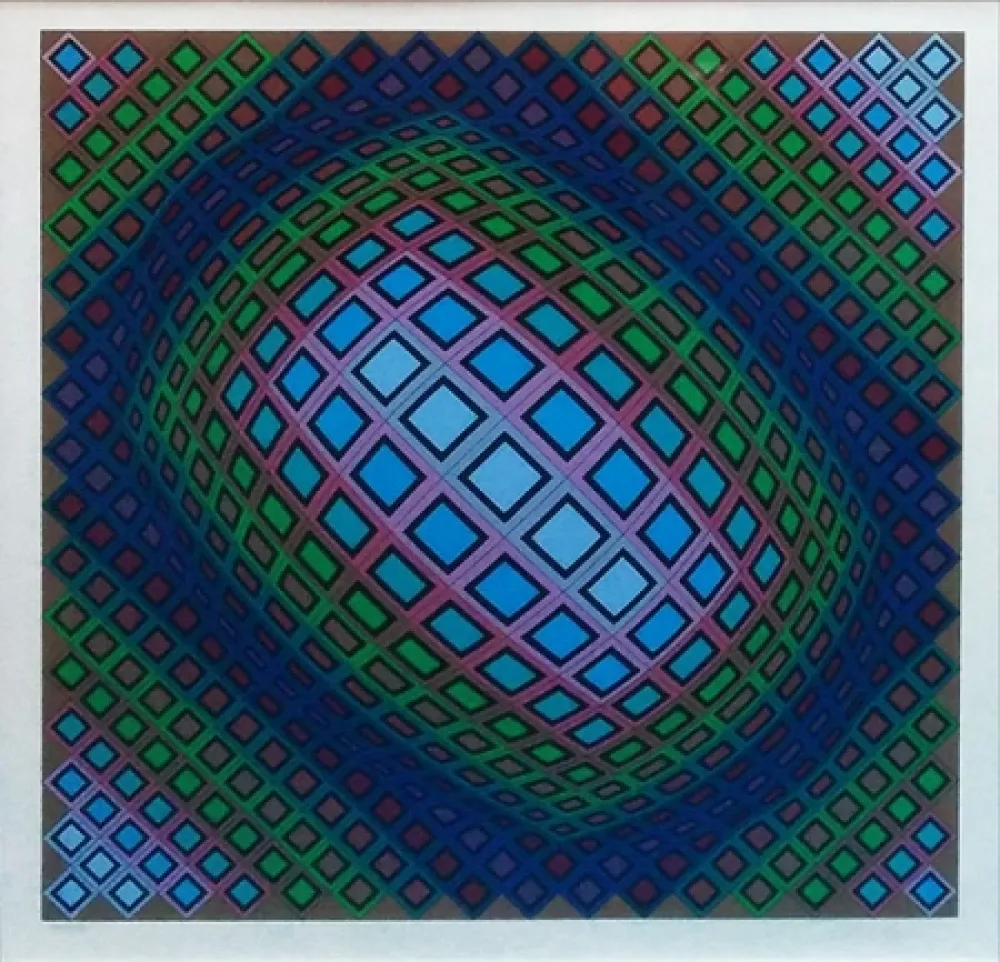 Zeefdruk Vasarely - UNKNOWN TITLE