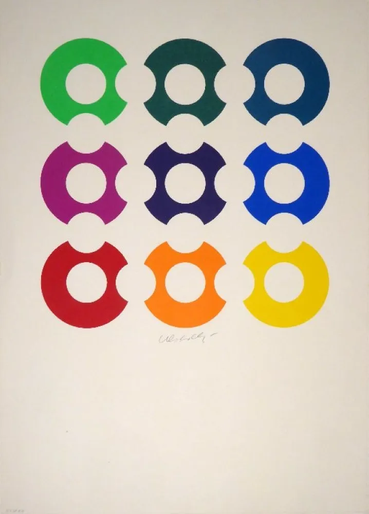 Zeefdruk Vasarely - Untitled