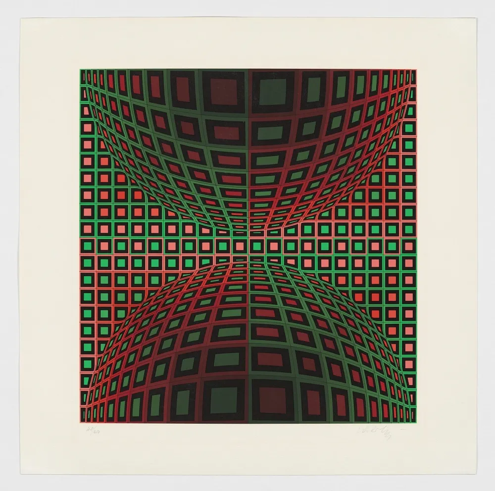Zeefdruk Vasarely - Untitled
