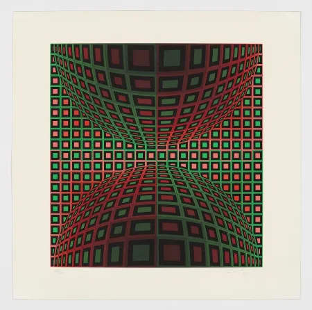 Zeefdruk Vasarely - Untitled
