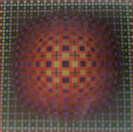 Zeefdruk Vasarely - Untitled