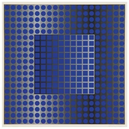 Zeefdruk Vasarely - Untitled