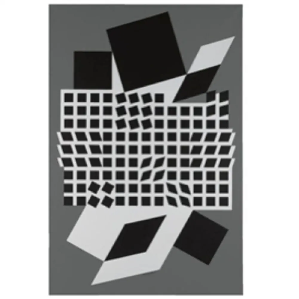 Zeefdruk Vasarely - Untitled