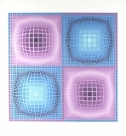 Zeefdruk Vasarely - Untitled