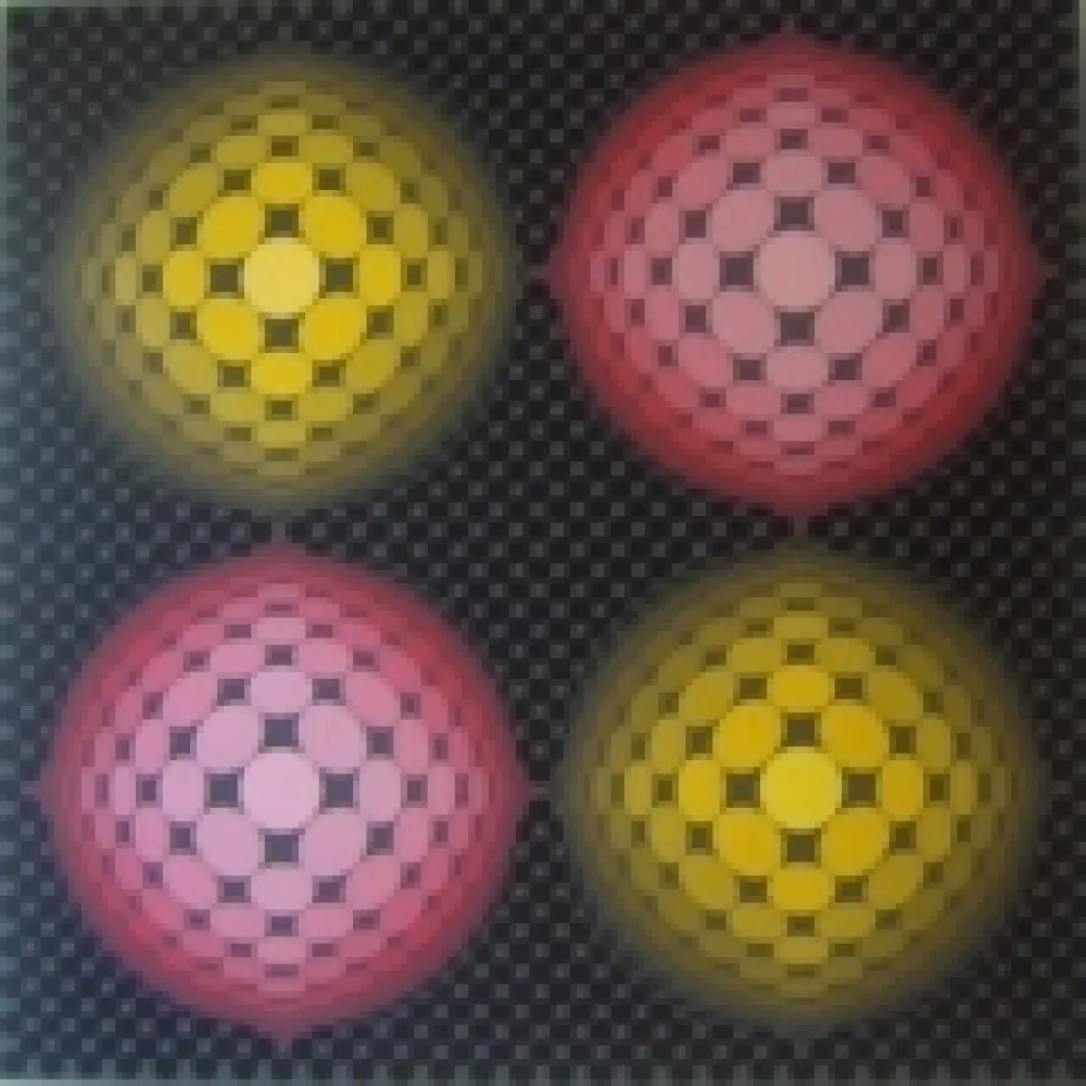 Zeefdruk Vasarely - Untitled