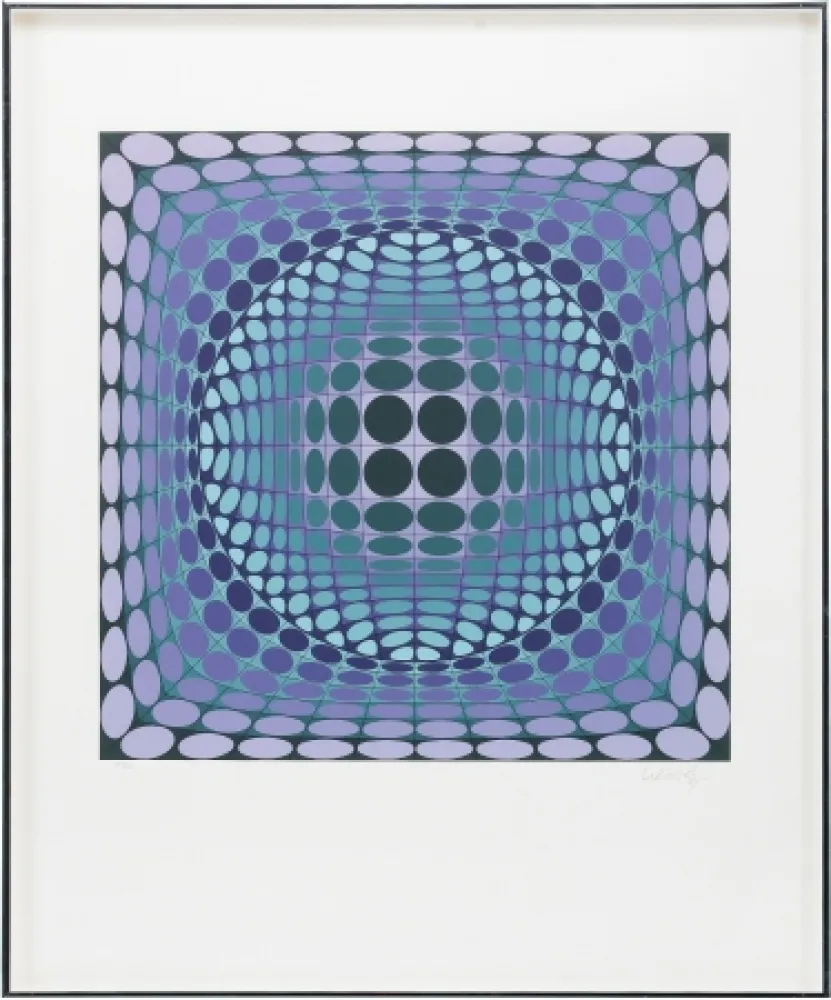 Zeefdruk Vasarely - Untitled