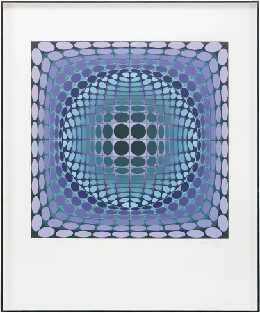 Zeefdruk Vasarely - Untitled