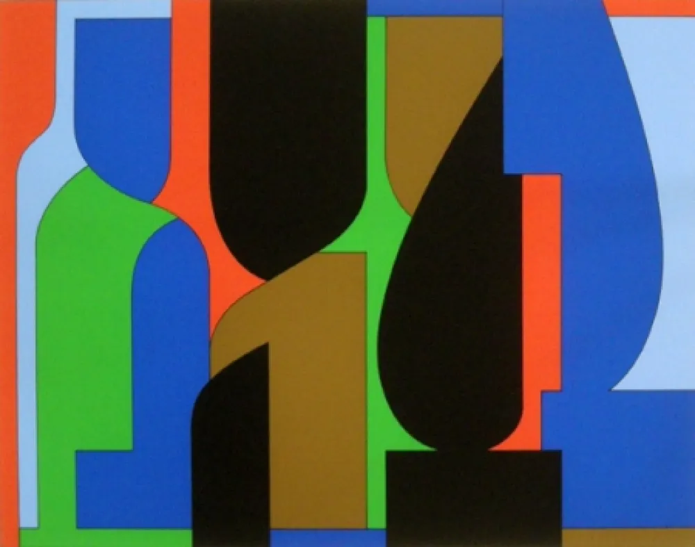 Zeefdruk Vasarely - Untitled