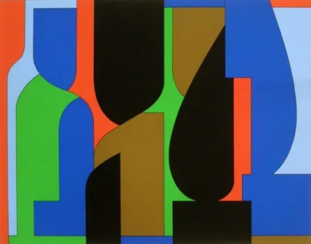 Zeefdruk Vasarely - Untitled