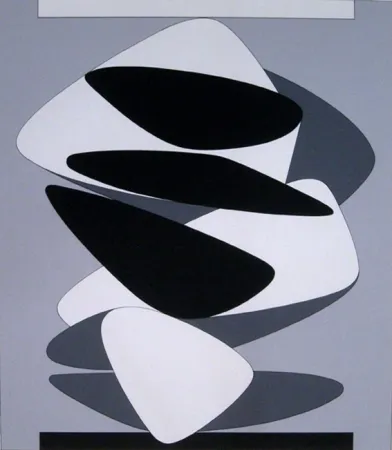 Zeefdruk Vasarely - Untitled