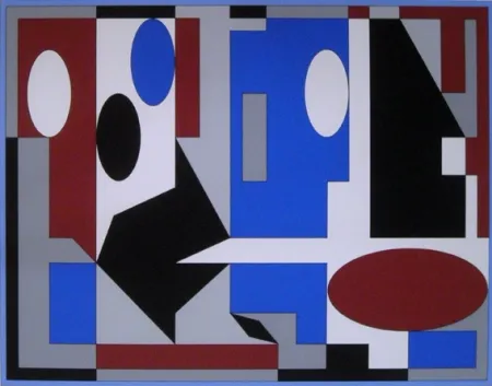 Zeefdruk Vasarely - Untitled