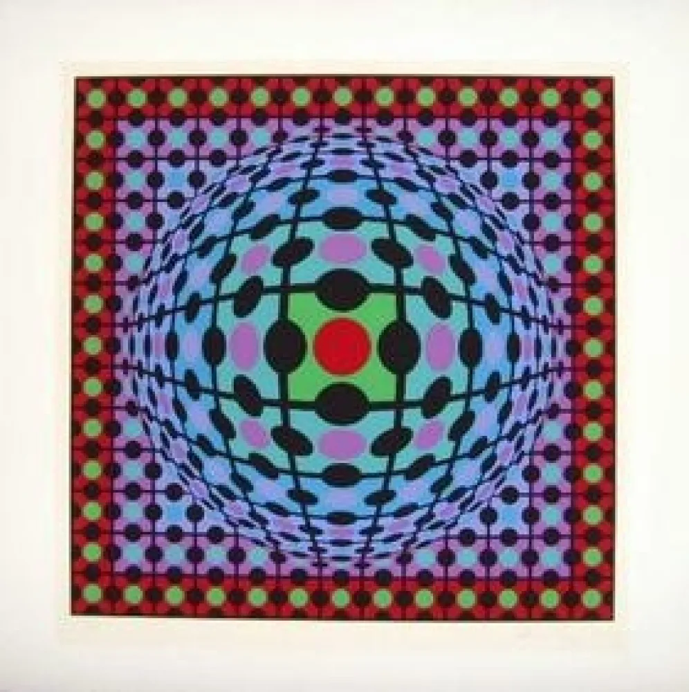 Zeefdruk Vasarely - Untitled