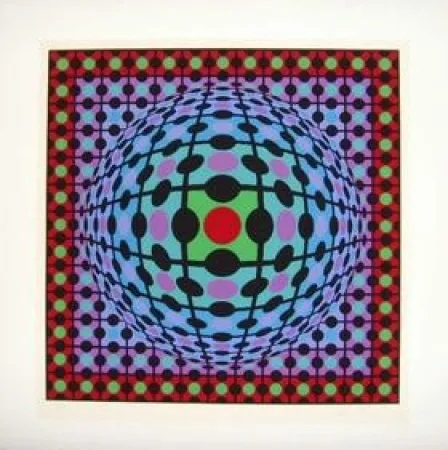 Zeefdruk Vasarely - Untitled