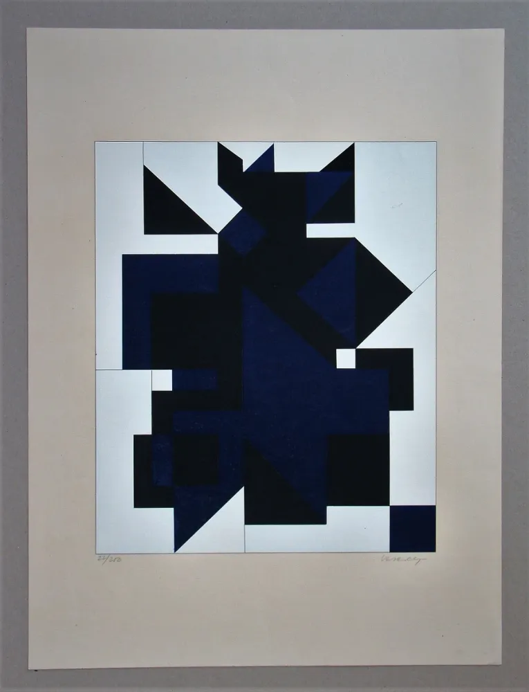 Zeefdruk Vasarely - Utica