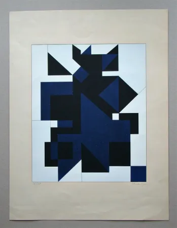 Zeefdruk Vasarely - Utica
