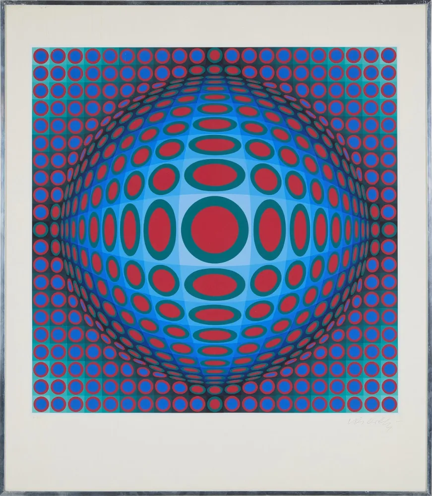 Zeefdruk Vasarely - Vega 222
