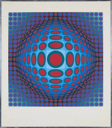 Zeefdruk Vasarely - Vega 222