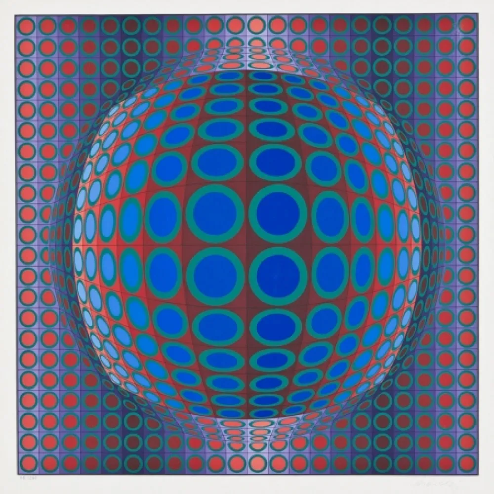 Zeefdruk Vasarely - Vega