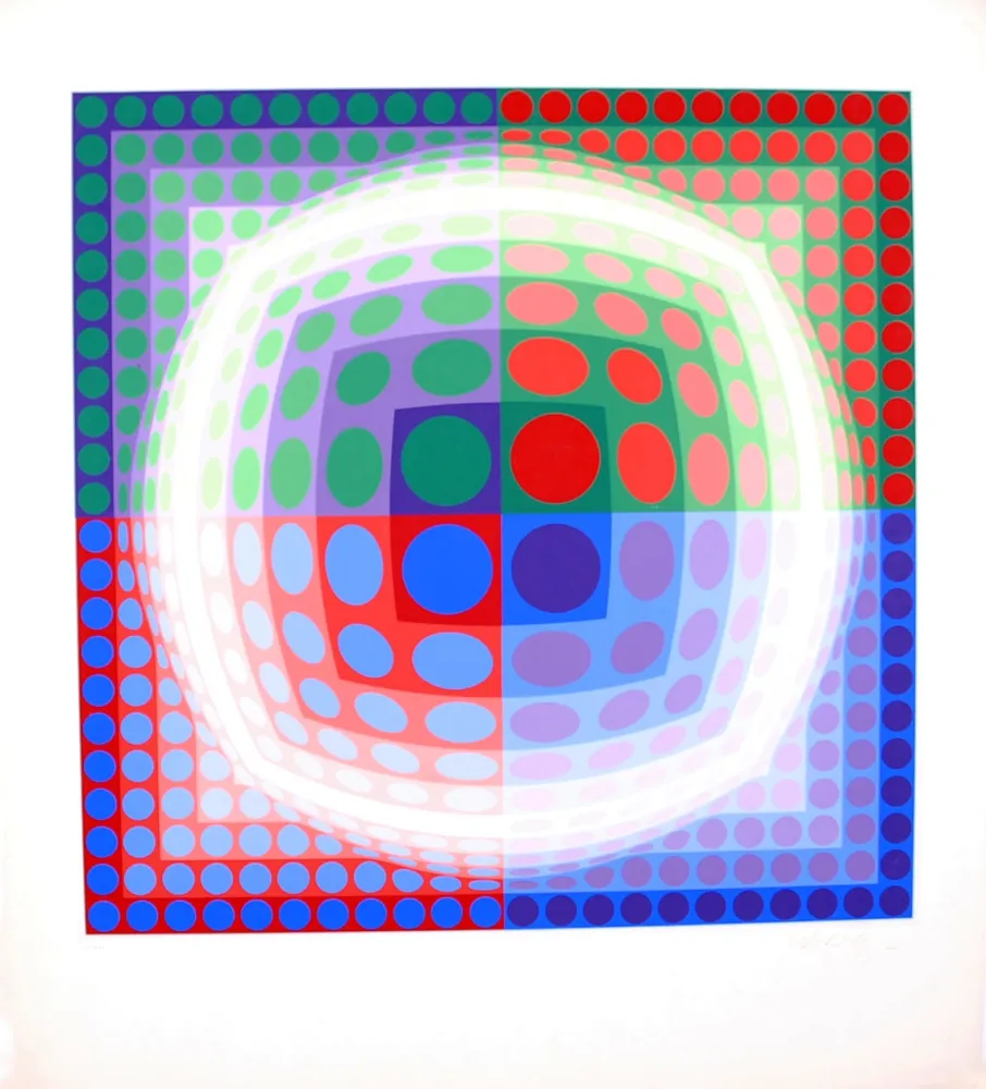 Zeefdruk Vasarely - VEGA