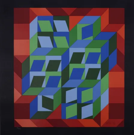 Lithografie Vasarely - Victor Vasarely (1906-1997) - Kinetic Composition, 1978 - Hand-signed & numbered!