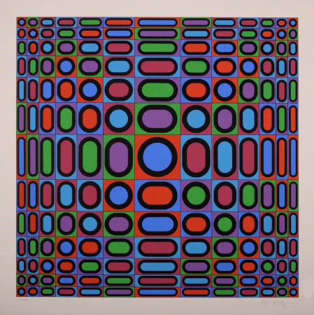 Lithografie Vasarely - Victor Vasarely (1906-1997) - Reflets a, 1978 - Hand-signed & numbered!