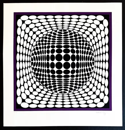 Zeefdruk Vasarely - Victor Vasarely (1906–1997) - Tea-Ur NB - Color silkscreen on paper - 1984