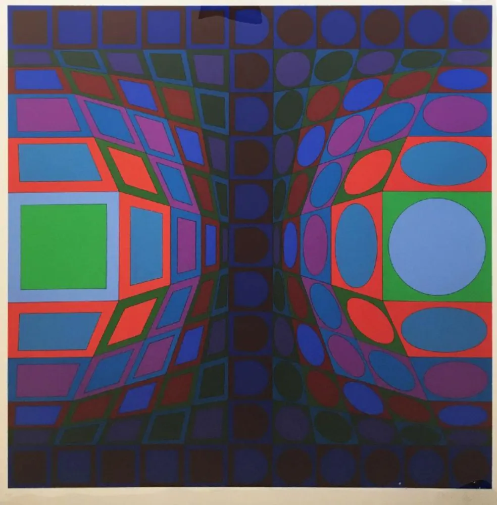 Zeefdruk Vasarely - Viva