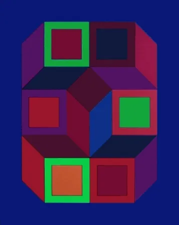 Zeefdruk Vasarely - Xico