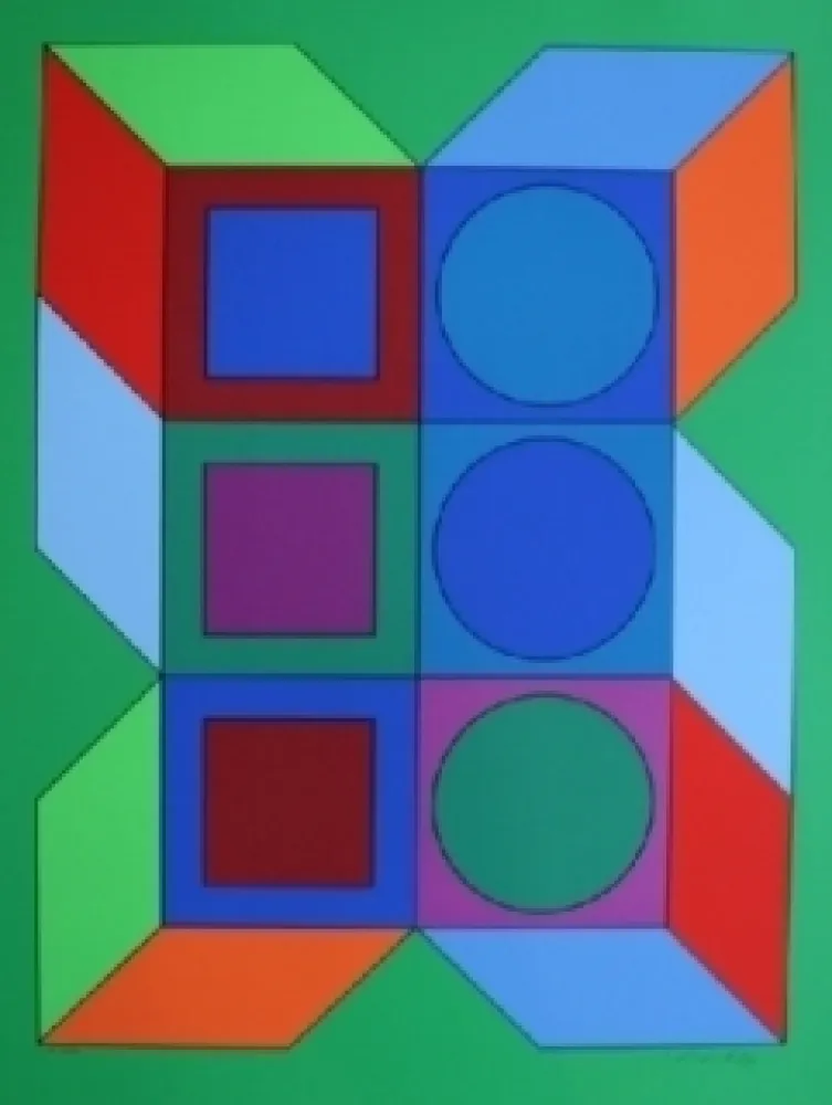 Zeefdruk Vasarely - XICO 2